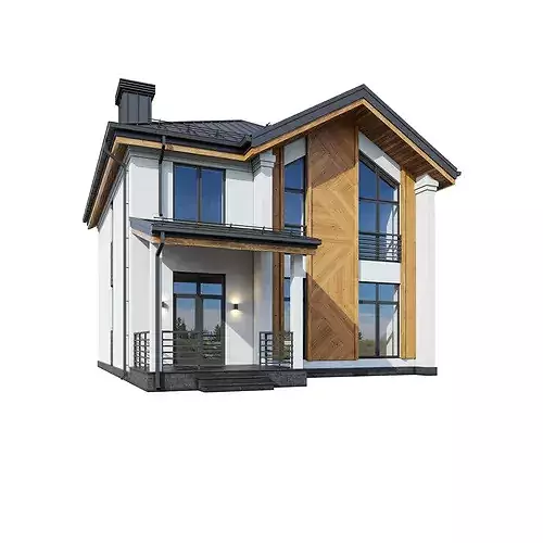 Modern house Ampire with BLENDER file 3D model 3