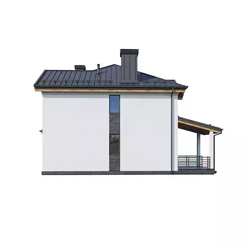 Modern house Ampire with BLENDER file 3D model 5