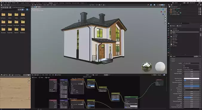 Modern house Ampire with BLENDER file 3D model 2
