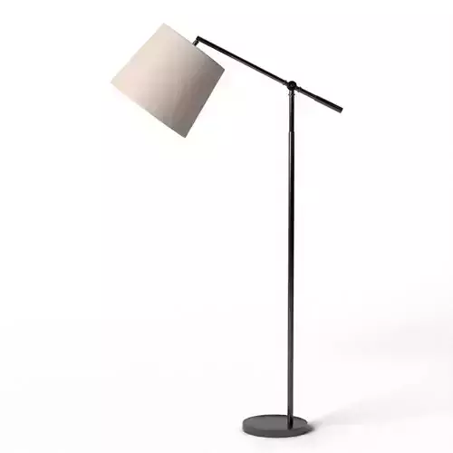 Kenroy Home Tilt Dark Antique Brass Floor Lamp Low-poly 3D model