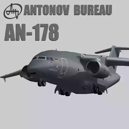New An-178 Low-poly 3D model