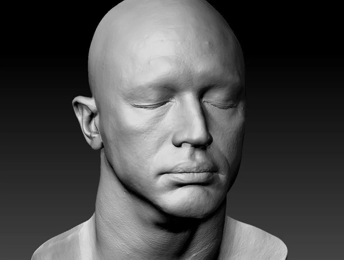 Tom Hardy Lifecast 3D Scan Head Venom Bane peaky blinders 3D model