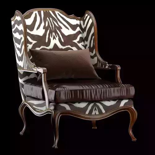 THRONE ZEBRA Low-poly 3D model
