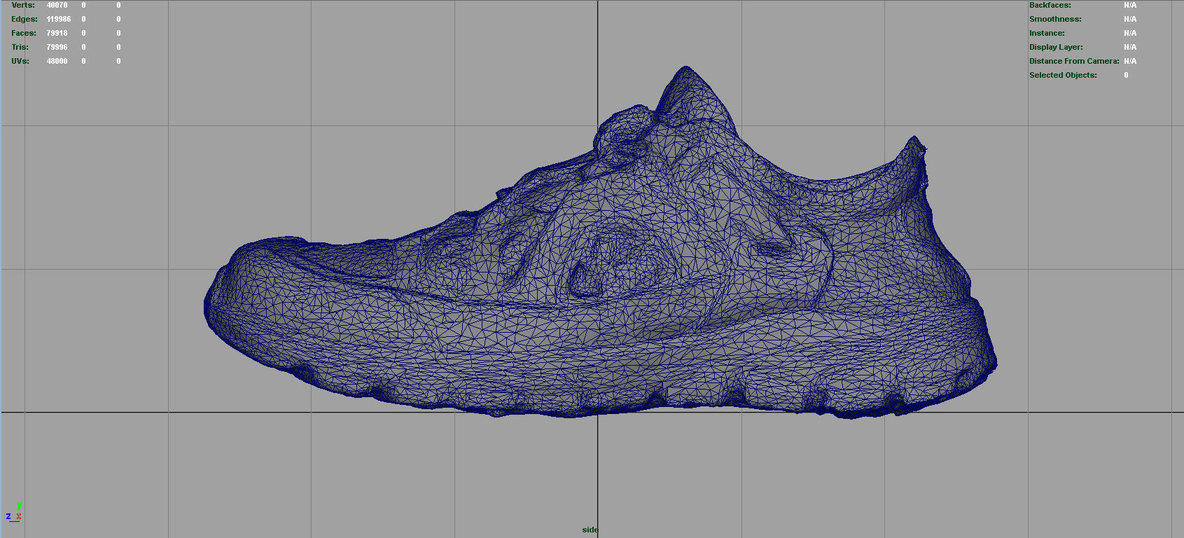 Sneakers pair of hiking shoes Low-poly 3D model_10