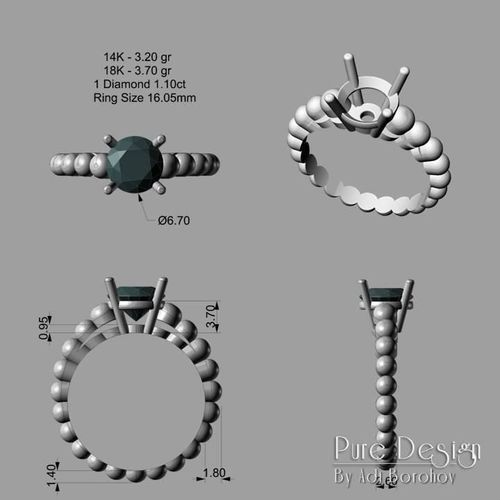 Ring 1025 3D print Model 3D print model