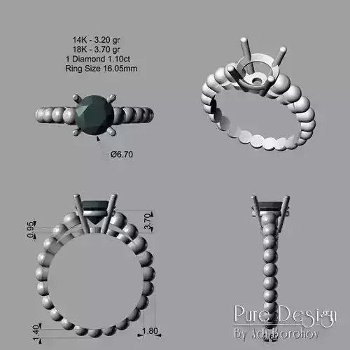 Ring 1025 3D print Model 3D print model