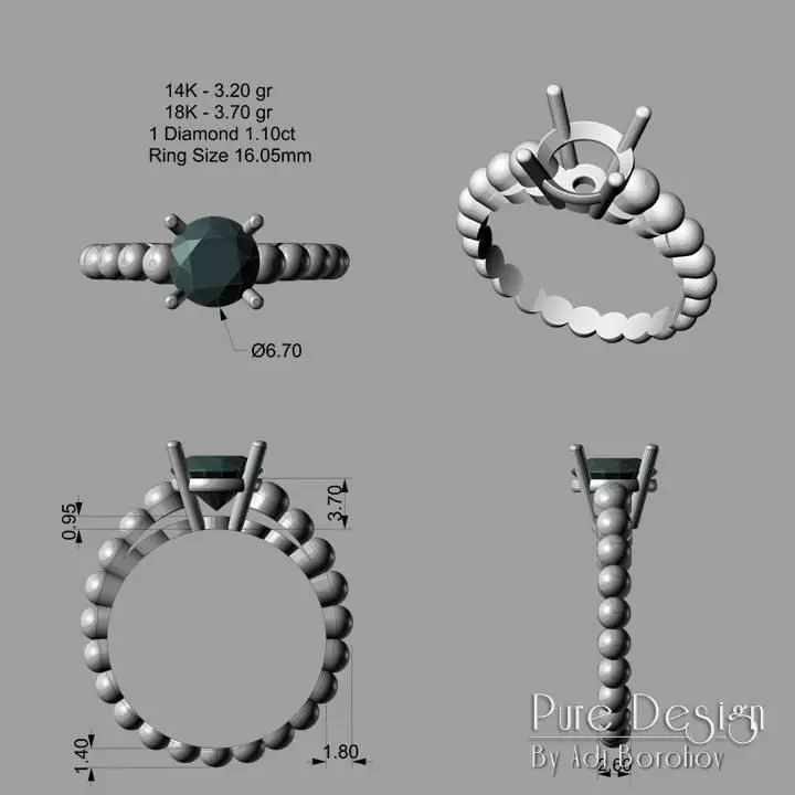 Ring 1025 3D print Model 3D print model_0