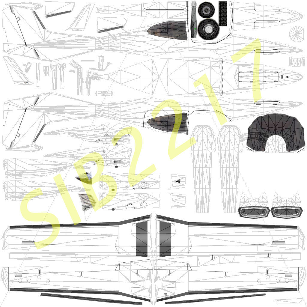 Diamond DA42 Low-poly 3D model_5