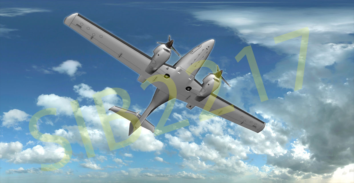 Diamond DA42 Low-poly 3D model_3