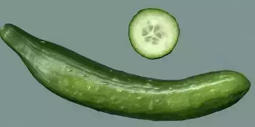 Cuted cucumber