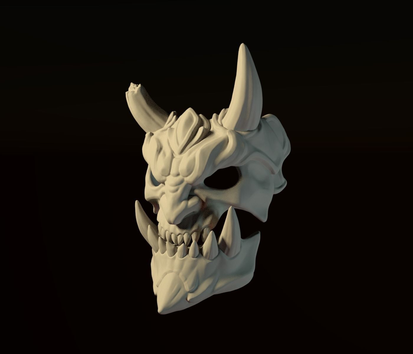 demon mask 3D print model_7
