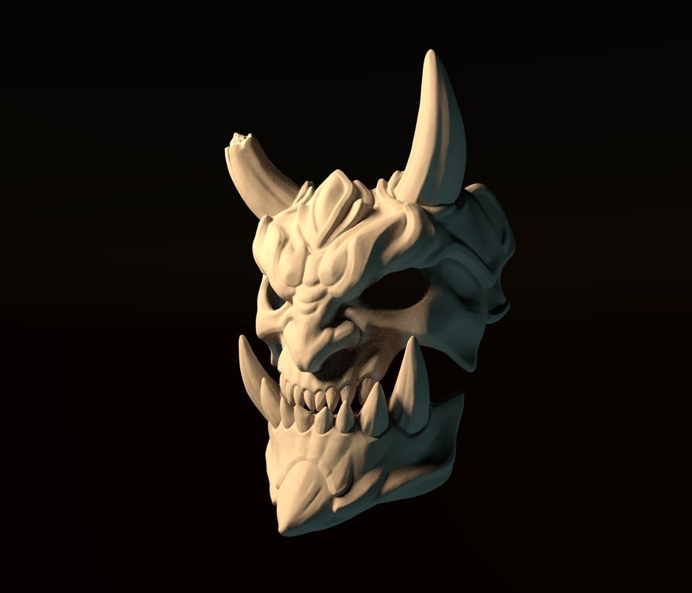 demon mask 3D print model_9