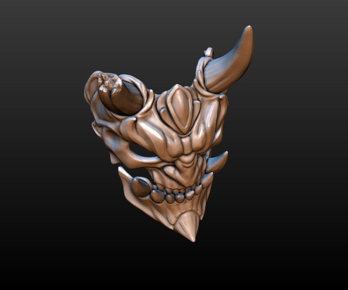 demon mask 3D print model_3