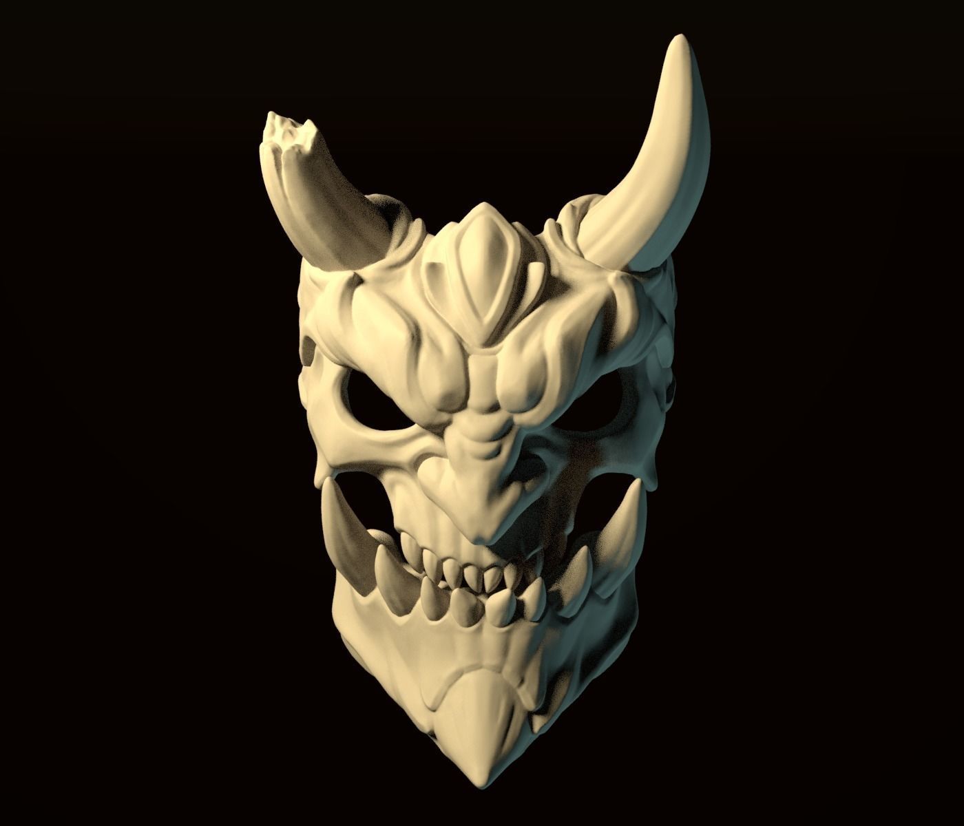 demon mask 3D print model_8