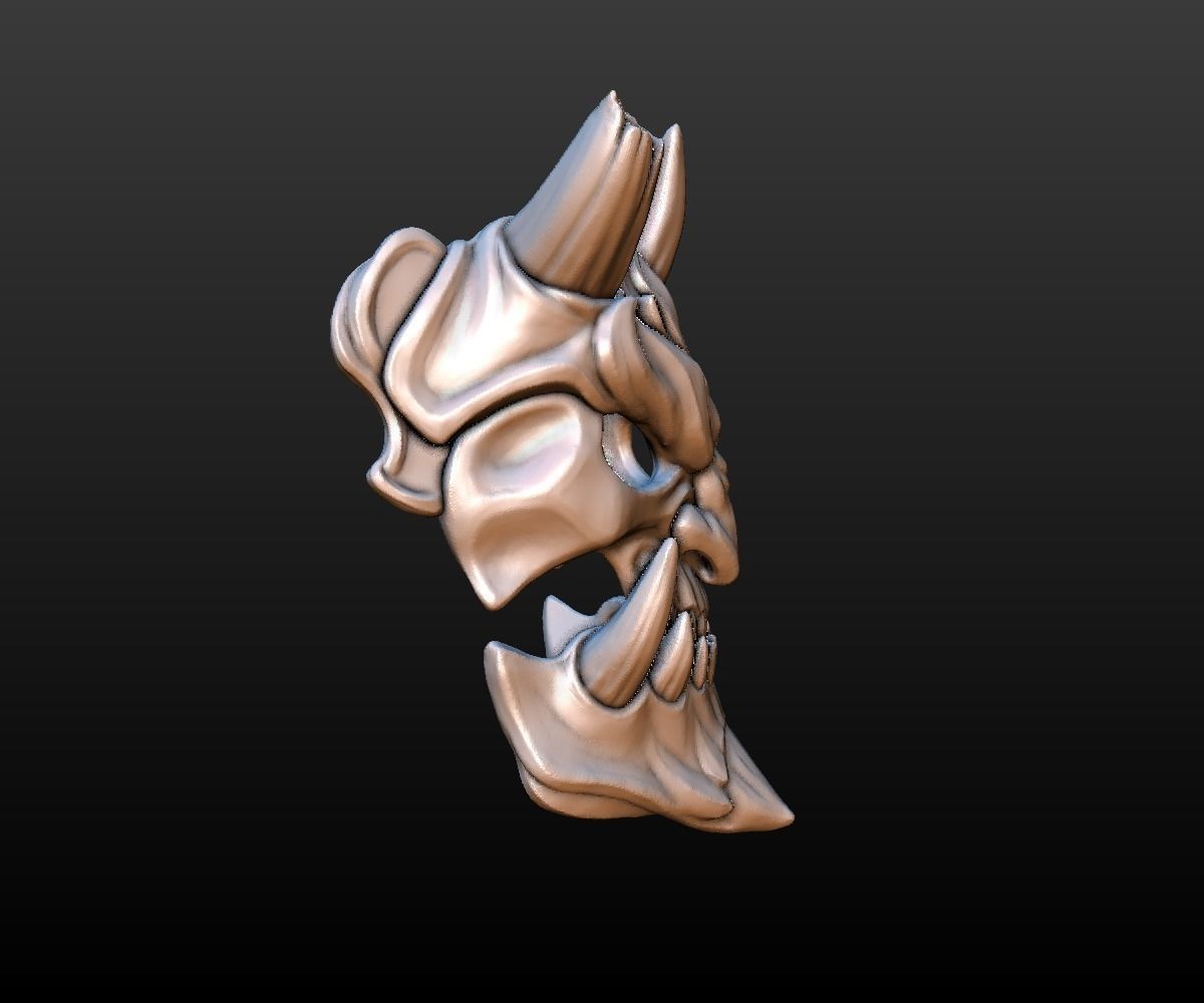 demon mask 3D print model_2