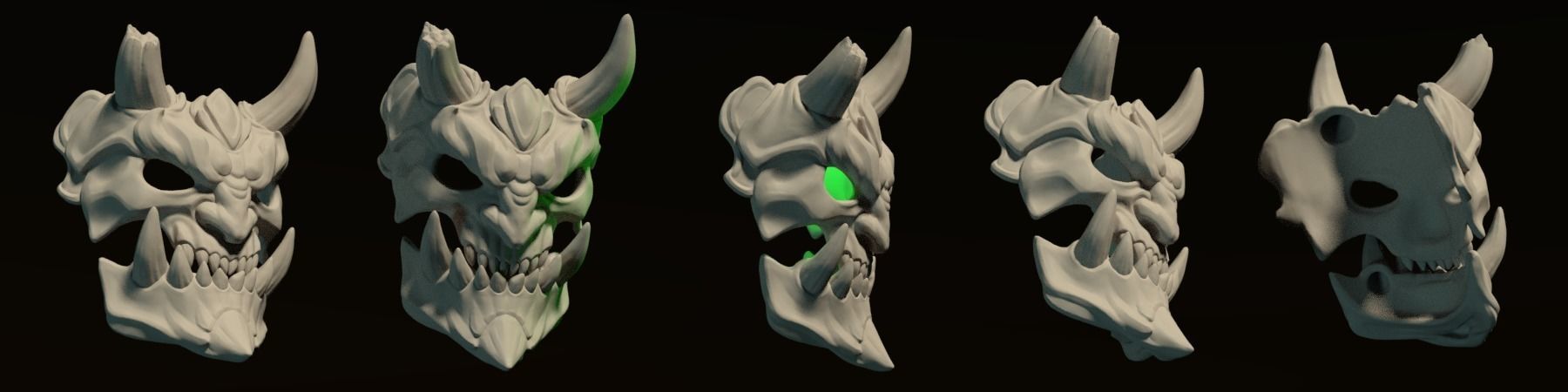 demon mask 3D print model_5