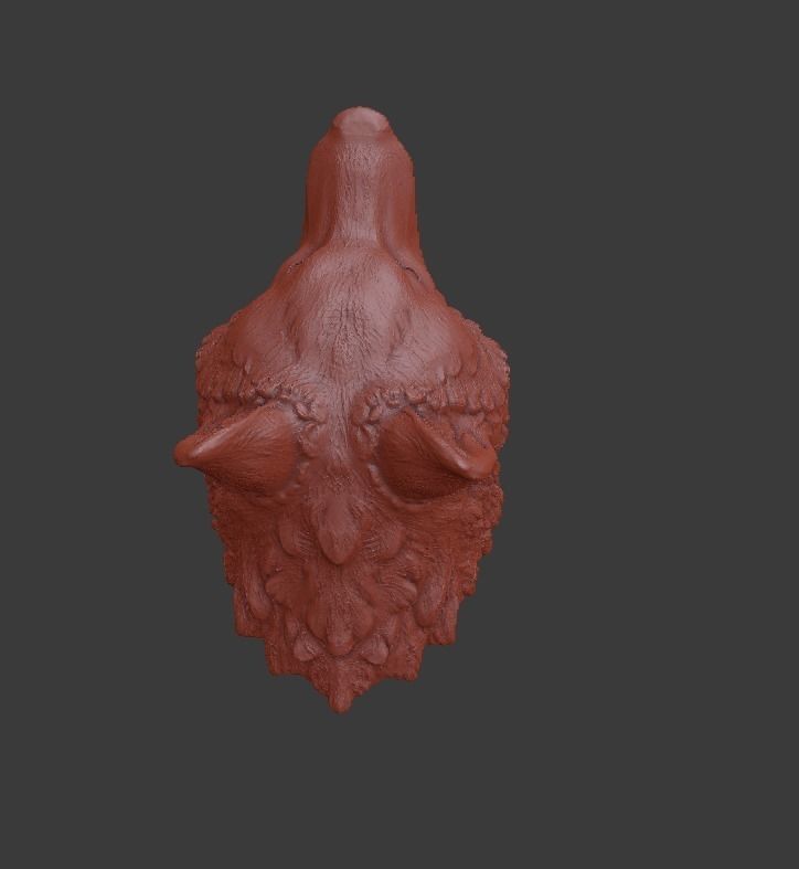 Wolf head 3D print model_6