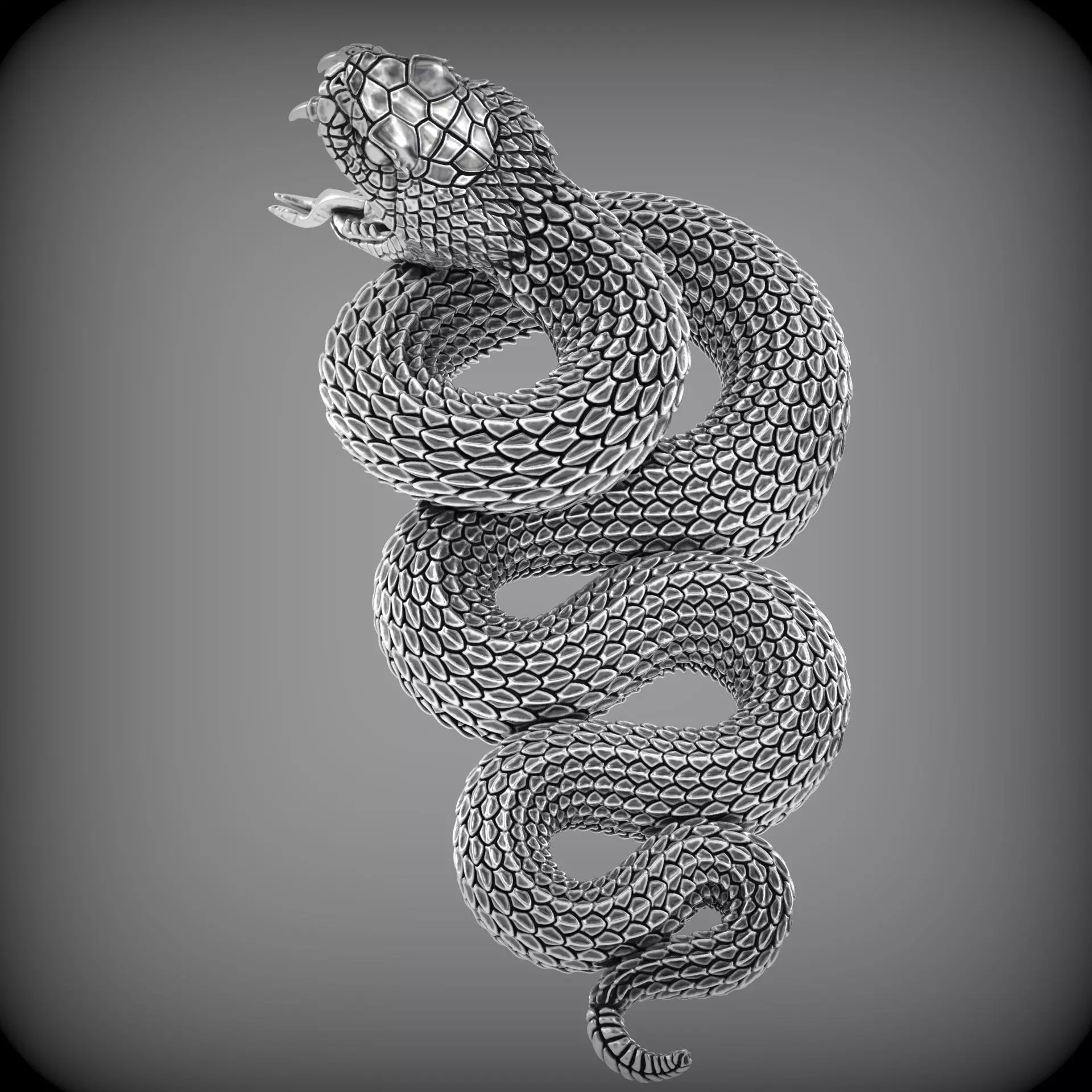 Pendant rattlesnake 3D print model