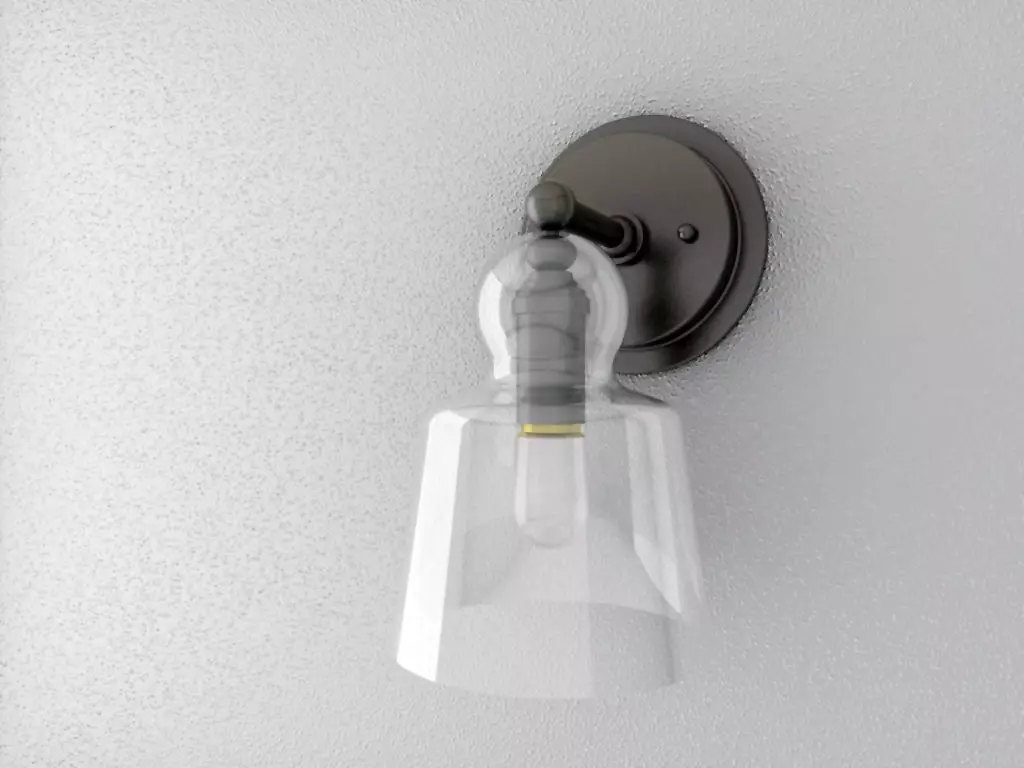 Lander Pewter Sconce Low-poly 3D model_0