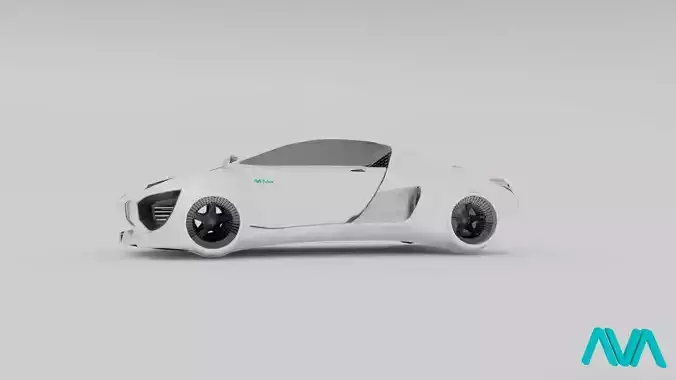 Futuristic Car AVA Concept Free low-poly 3D model