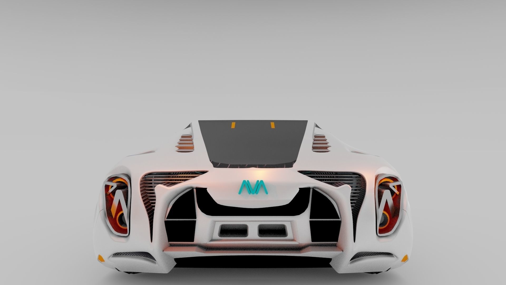 Futuristic Car AVA Concept Free low-poly 3D model_2