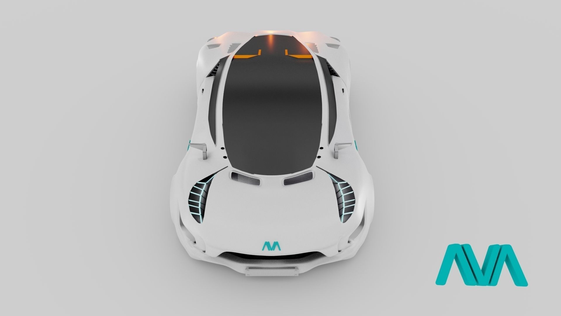 Futuristic Car AVA Concept Free low-poly 3D model_1