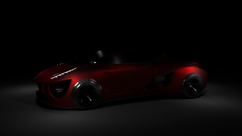 Futuristic Car AVA Concept Free low-poly 3D model_3