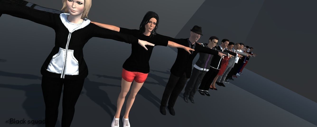 Black squad 3D model_1