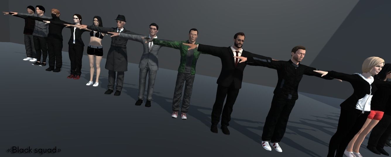 Black squad 3D model_3