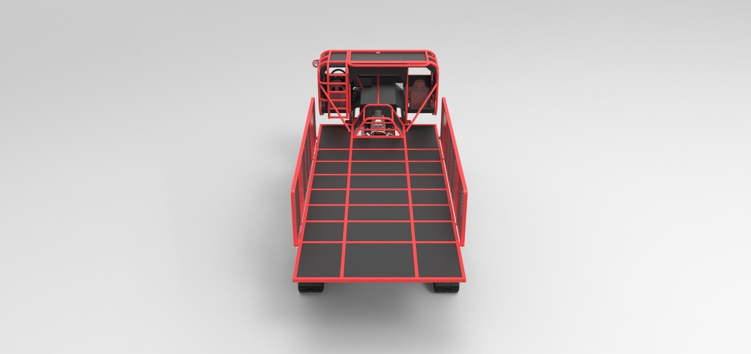 Truck with Mattracks Suspension tracks 3D model_9