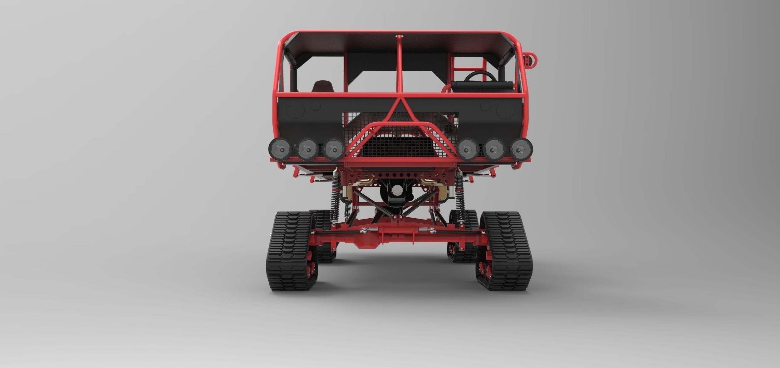 Truck with Mattracks Suspension tracks 3D model_5