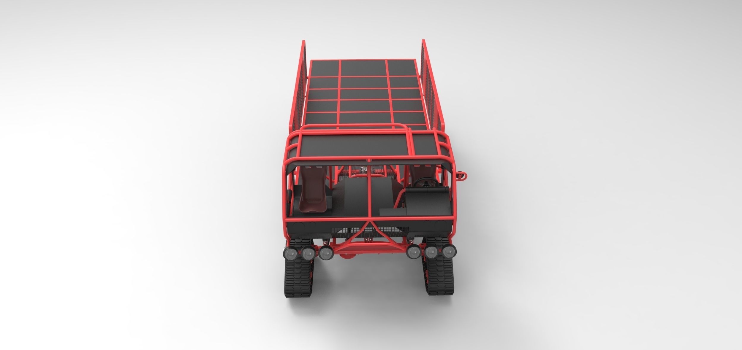 Truck with Mattracks Suspension tracks 3D model_4