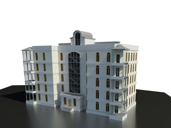 Apartment building 3D model