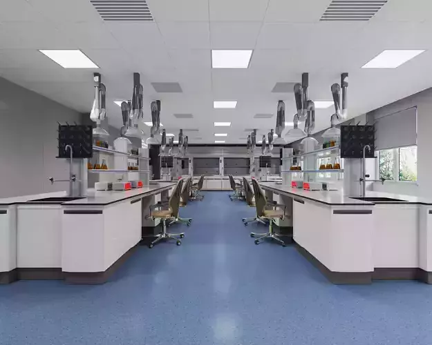 Modern Laboratory Low-poly 3D model