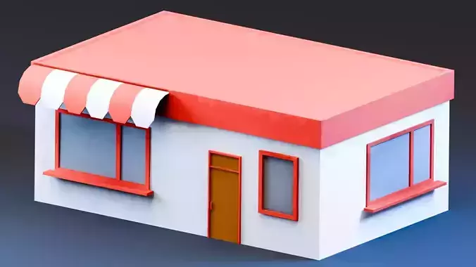 Amusement Park - Building 1 Low-poly 3D model