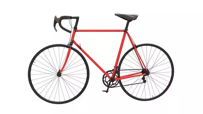 3D Model Road Bicycle - Low Poly Racing Bike 3D model