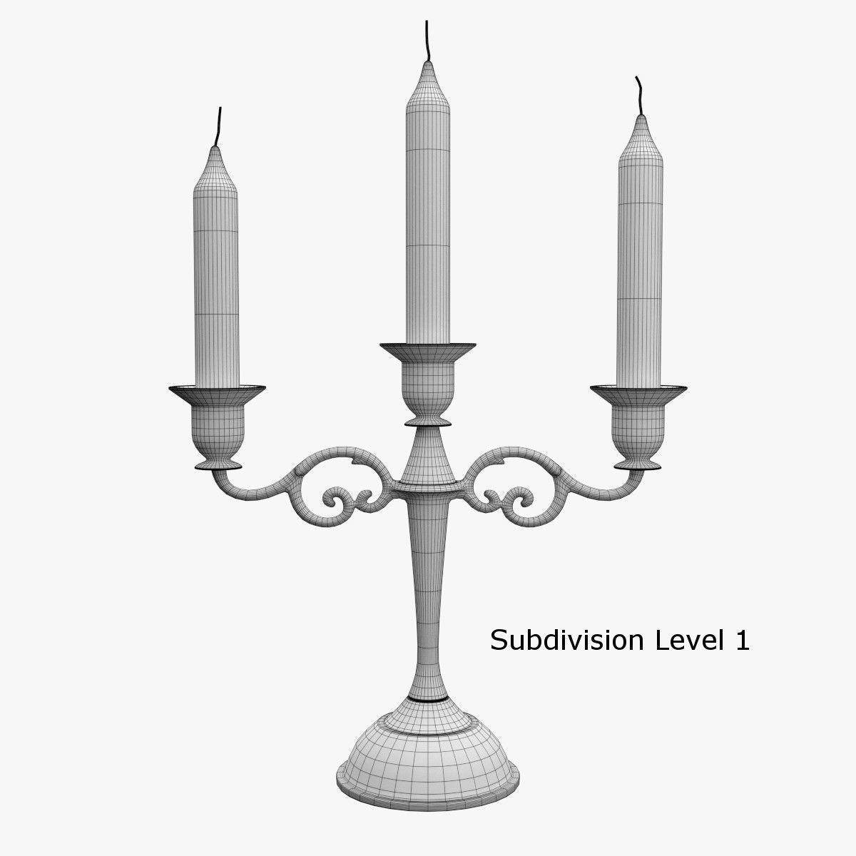 Candlestick candelabra 3D model_5