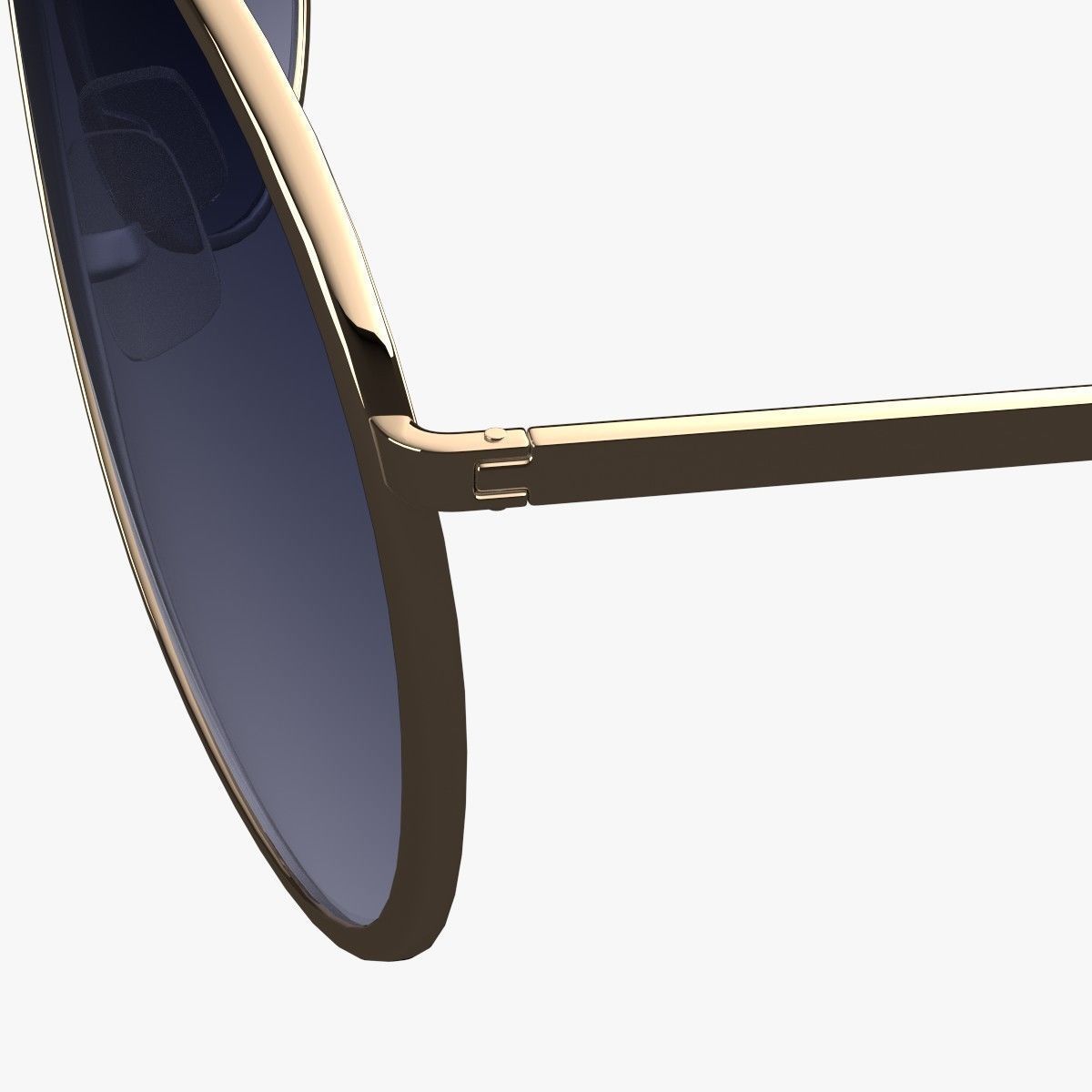 Sunglasses aviator 3D model_4