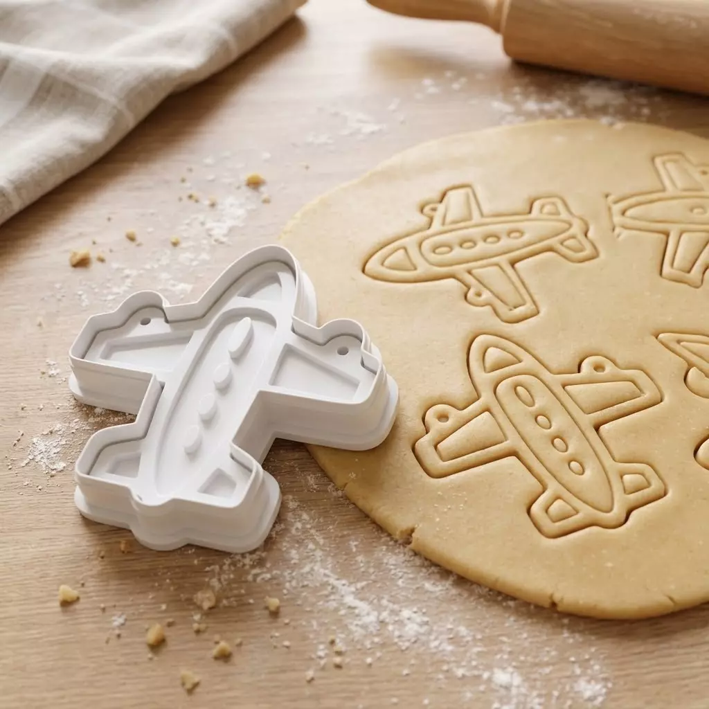 Airplane Cookie Cutter And Stamp 3D print model