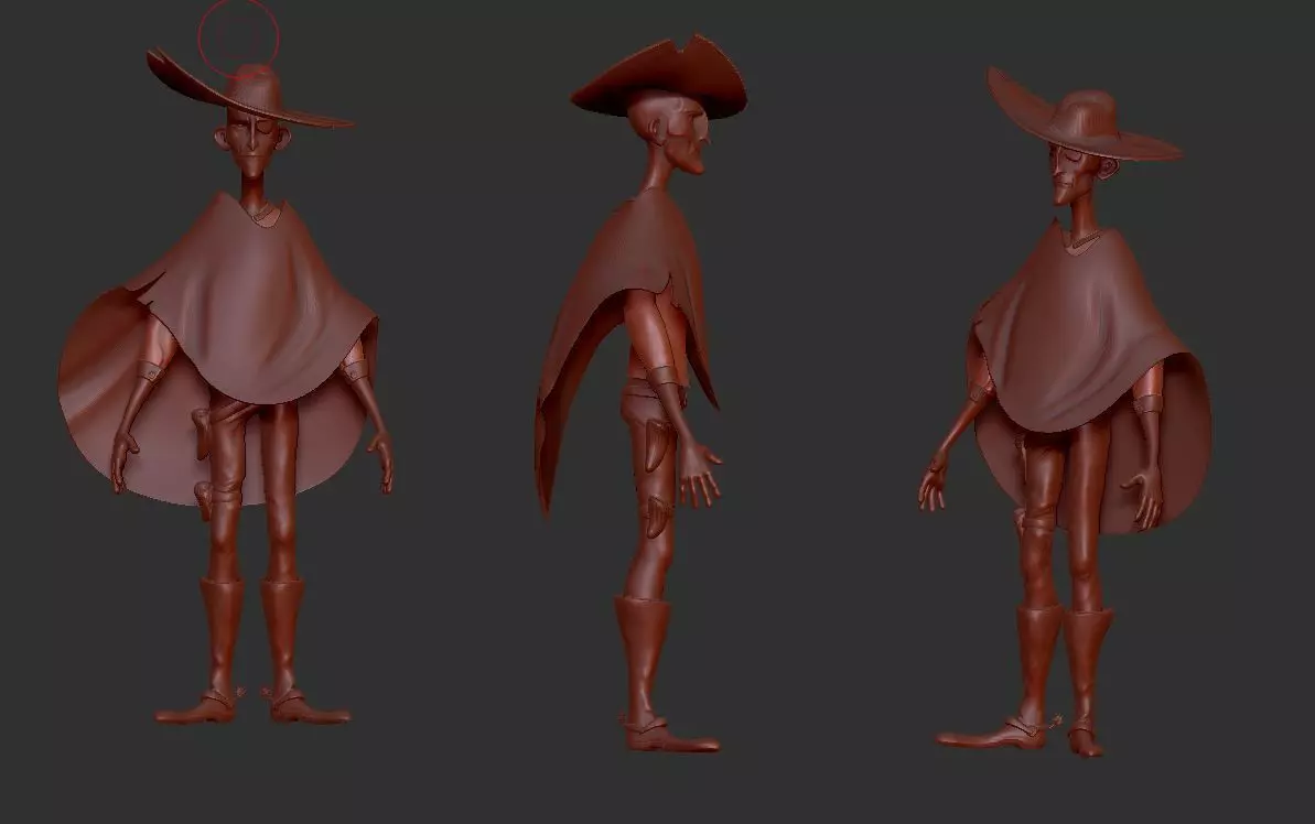 Zbrush cowboy ZTL 3D print model_0