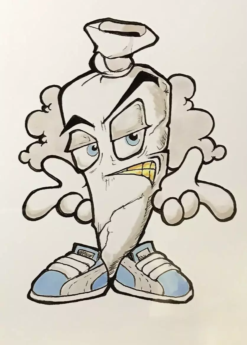 Cartoon Lightning Character Pendant 3D Model for Hip Hop Jewelry 3D print model