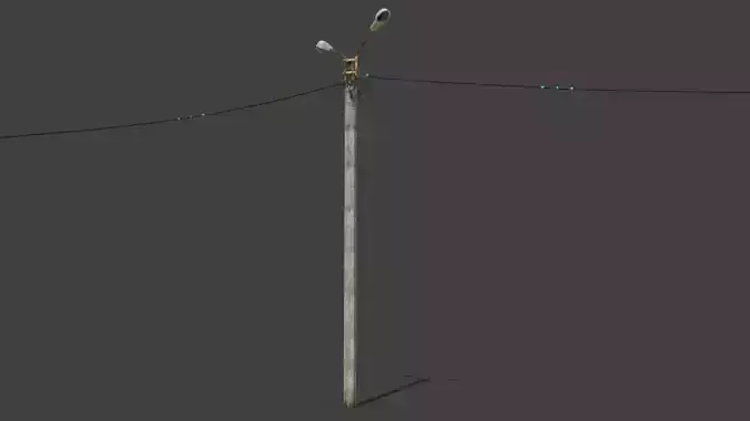 Yard Lamppost 3D model 2