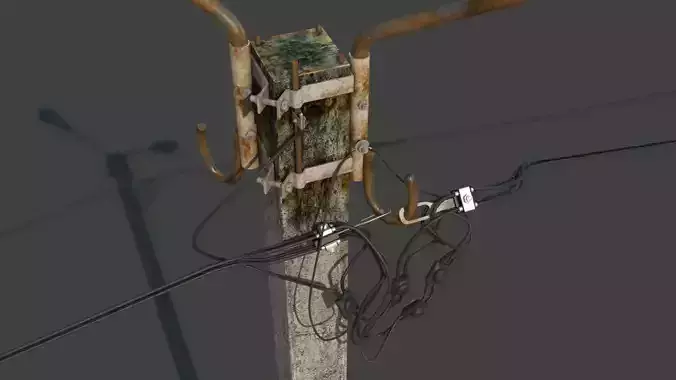 Yard Lamppost 3D model 7