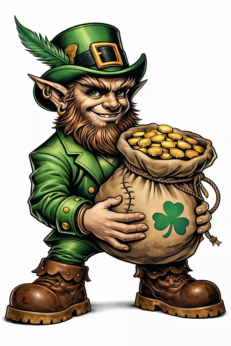 Leprechaun Gold Bag Pendant 3D Model for Hip Hop Jewelry 3D print model
