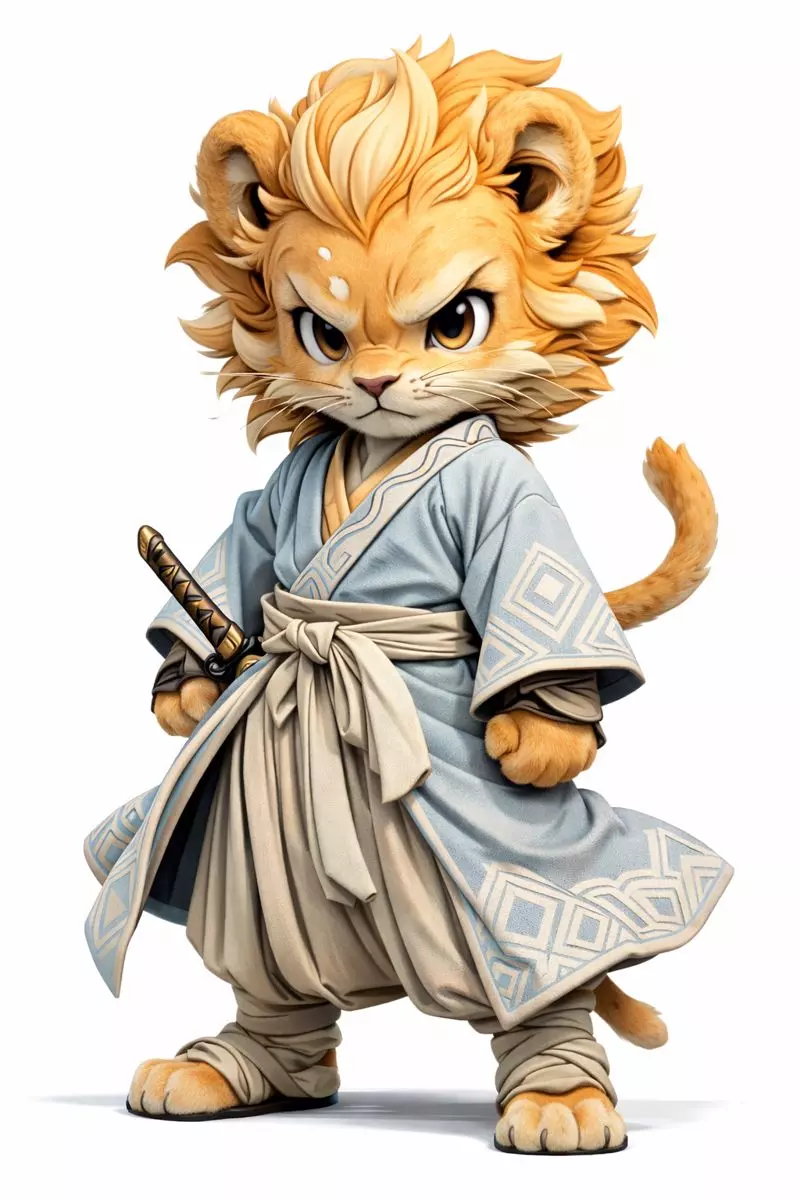 Samurai Tiger Warrior Pendant 3D Model for Hip Hop Jewelry 3D print model