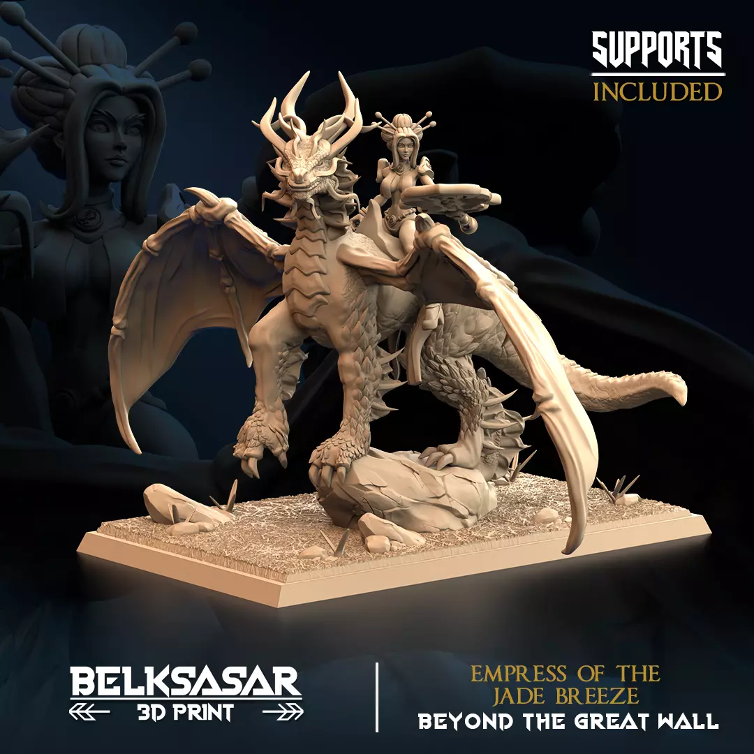 Oriental Dragon Empress of the Jade Breeze 3D print model