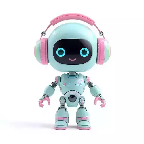 Chibi Robot Character 3D Model