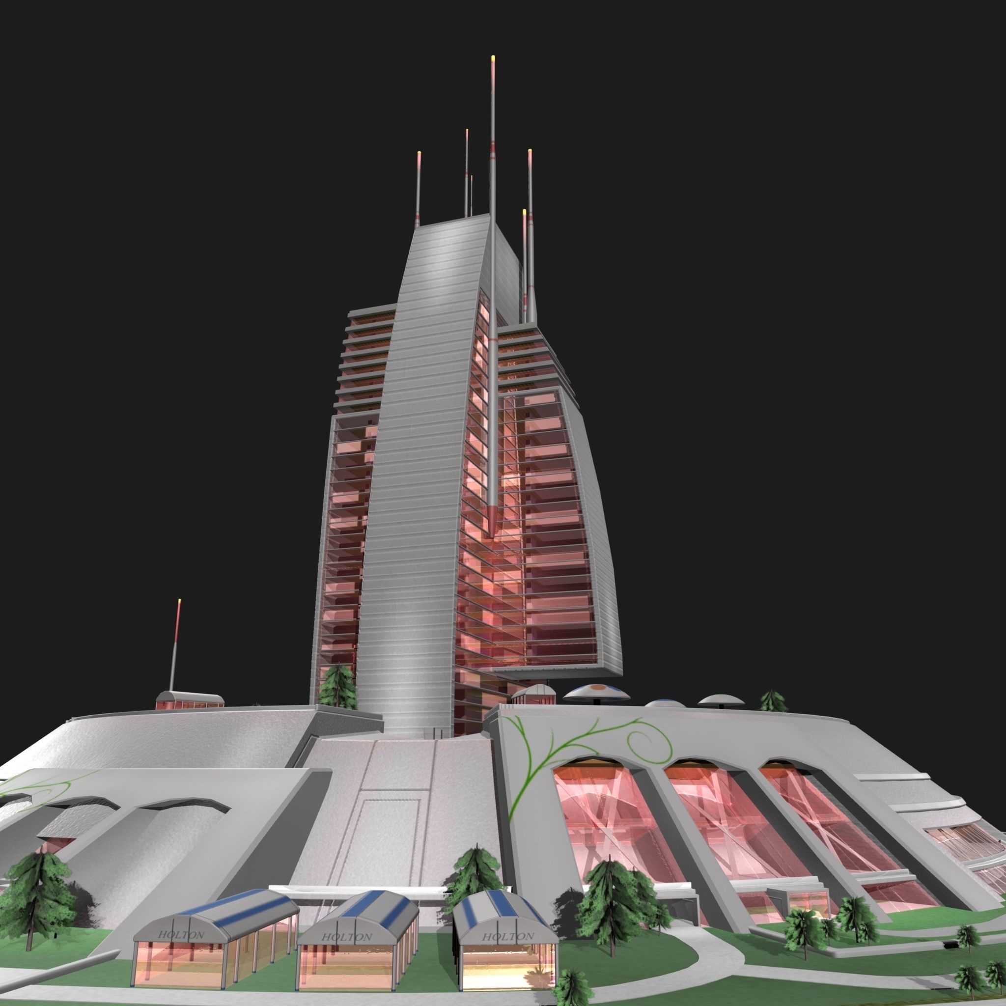 Berkey Tower 3D model_8