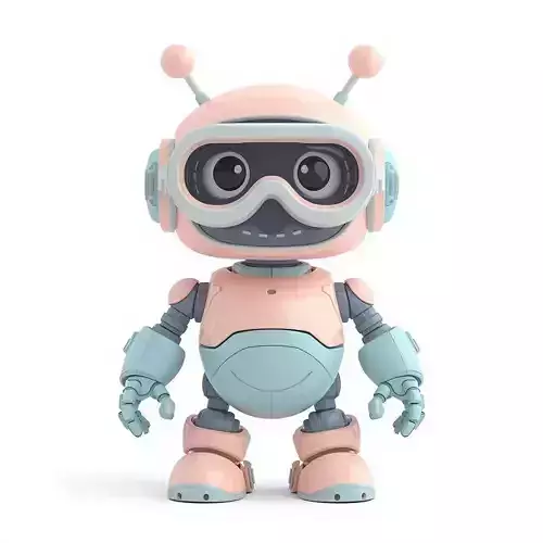 Chibi Robot Character 3D Model