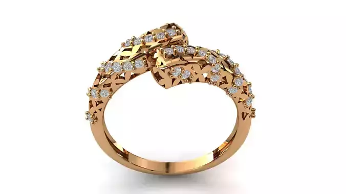 Women Rings Modern Filigree Double Head Rings Jewelry Women Ring